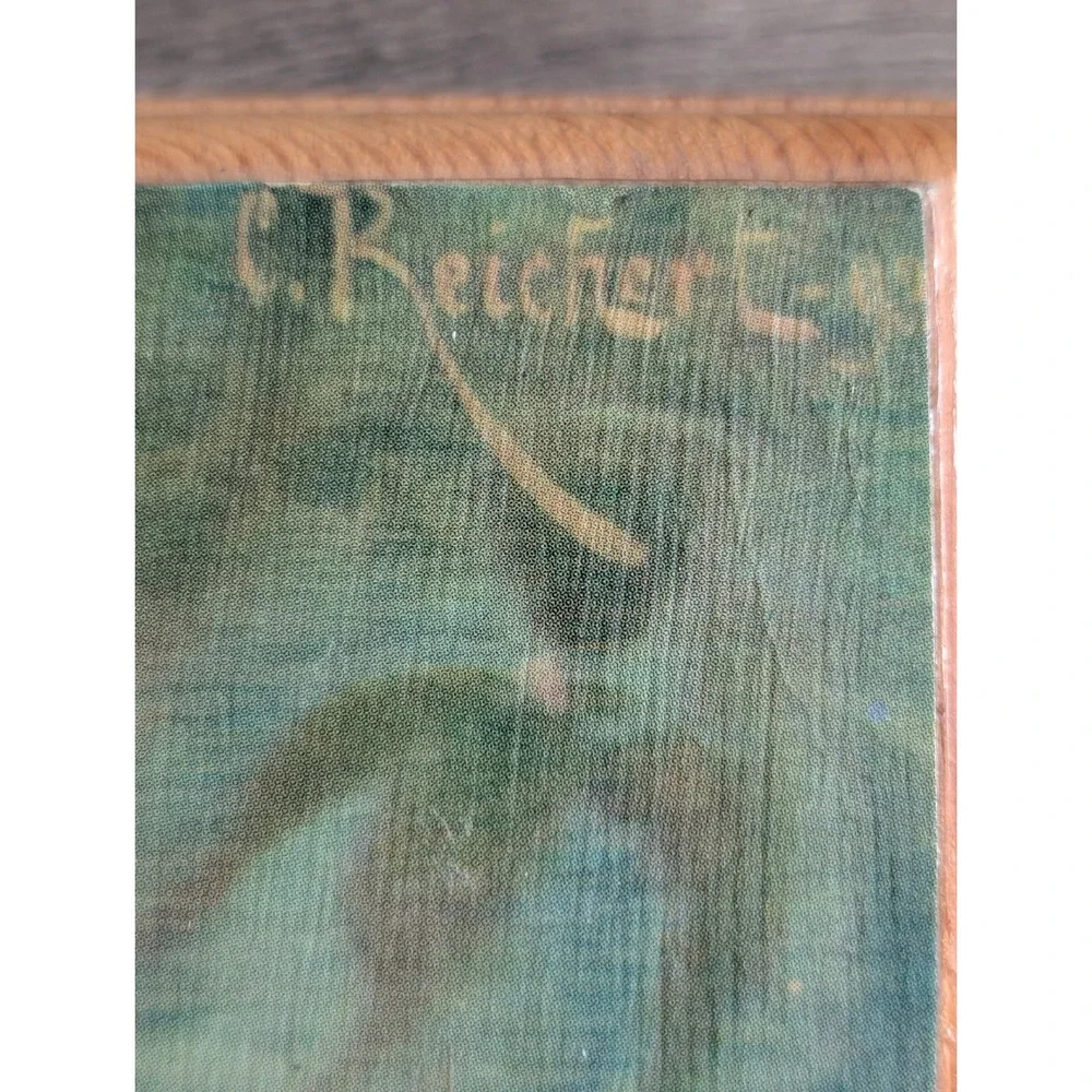 Vintage C Reichert Kittens and Birds Wood Plaque Wall Art 1976 Decoupage